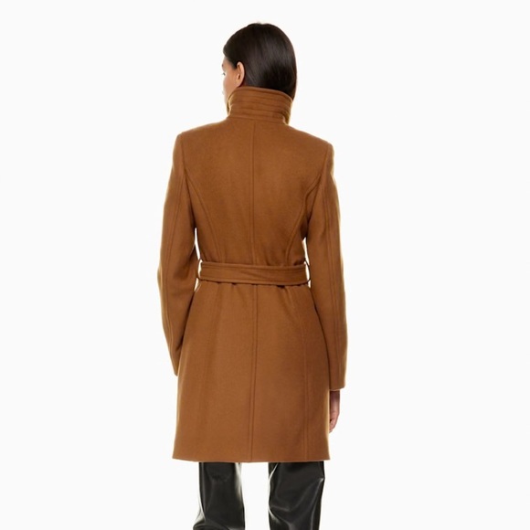 Aritzia Babaton camel tan virgin wool Connor wrap coat - size XS - Picture 5 of 16
